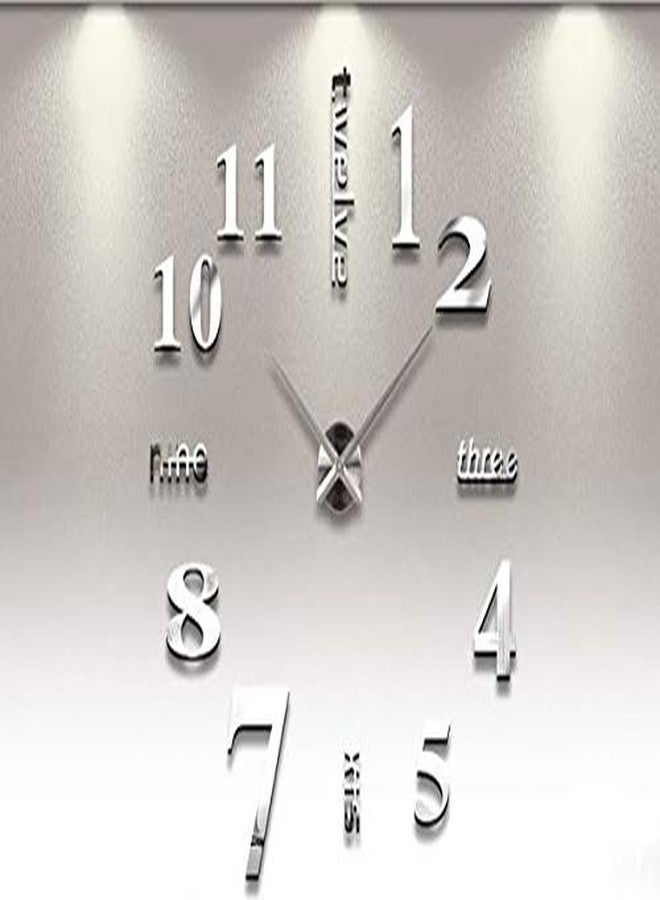 Shopper52 DIY Wall Clock 3D Sticker Home Office Decor 3D Wall Clock (Covering Area : 60cm * 60cm) - T4215S-N - Image 2